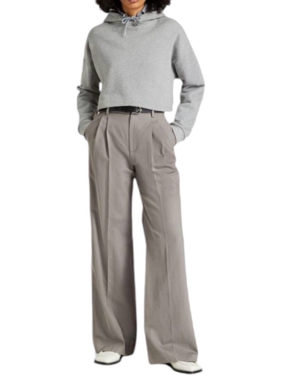 Nili Lotan Flavie Pleated Cotton Trousers